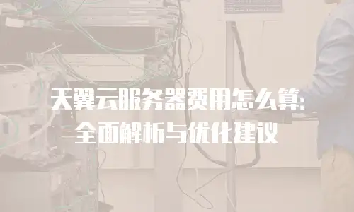 天翼云服务器费用怎么算：全面解析与优化建议