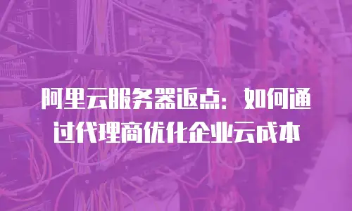 阿里云服务器返点：如何通过代理商优化企业云成本