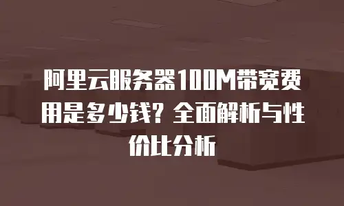 阿里云服务器100M带宽费用是多少钱？全面解析与性价比分析