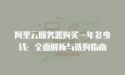 阿里云服务器购买一年多少钱：全面解析与选购指南