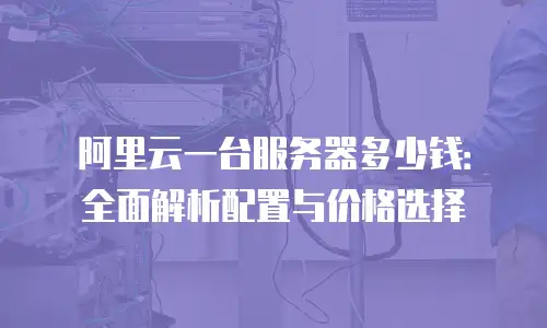 阿里云一台服务器多少钱：全面解析配置与价格选择