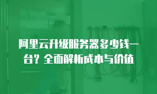 阿里云升级服务器多少钱一台？全面解析成本与价值