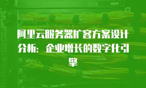 阿里云服务器扩容方案设计分析：企业增长的数字化引擎