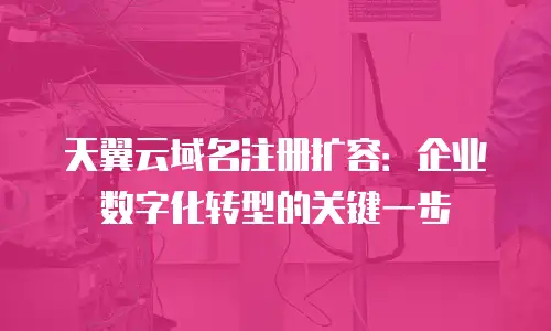 天翼云域名注册扩容：企业数字化转型的关键一步