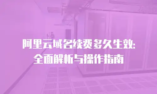 阿里云域名续费多久生效：全面解析与操作指南