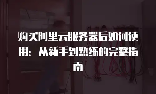 购买阿里云服务器后如何使用：从新手到熟练的完整指南