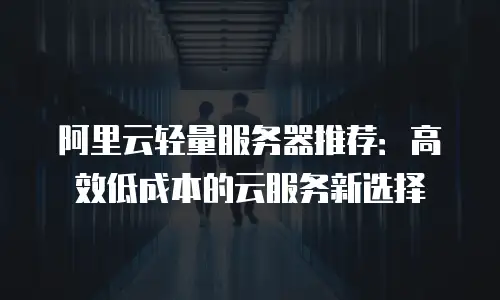 阿里云轻量服务器推荐：高效低成本的云服务新选择