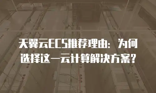 天翼云ECS推荐理由：为何选择这一云计算解决方案？