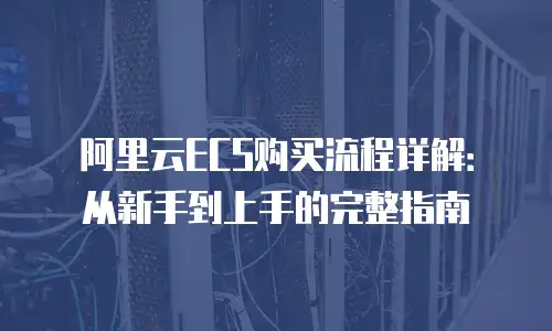 阿里云ECS购买流程详解：从新手到上手的完整指南