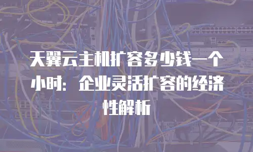 天翼云主机扩容多少钱一个小时：企业灵活扩容的经济性解析