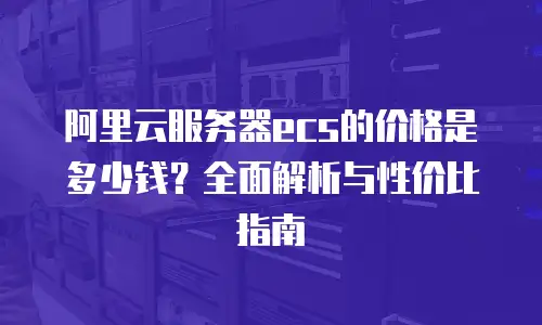 阿里云服务器ecs的价格是多少钱？全面解析与性价比指南