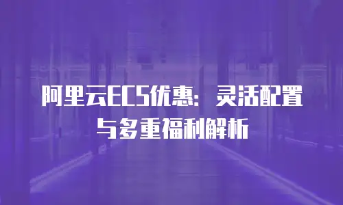 阿里云ECS优惠：灵活配置与多重福利解析