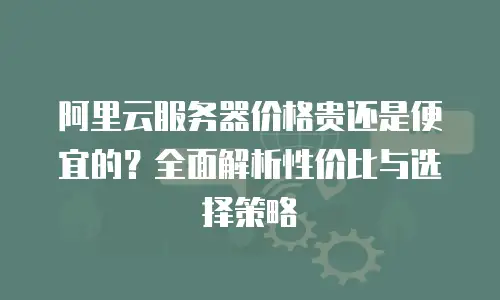 阿里云服务器价格贵还是便宜的？全面解析性价比与选择策略