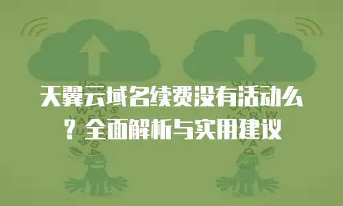 天翼云域名续费没有活动么？全面解析与实用建议