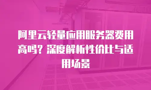 阿里云轻量应用服务器费用高吗？深度解析性价比与适用场景