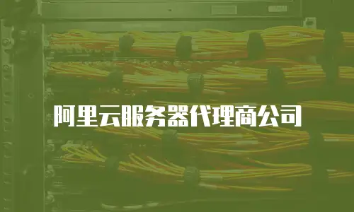 阿里云服务器代理商公司