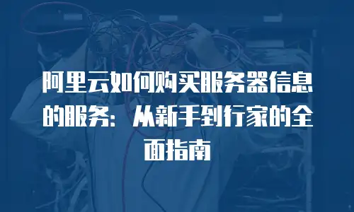 阿里云如何购买服务器信息的服务：从新手到行家的全面指南