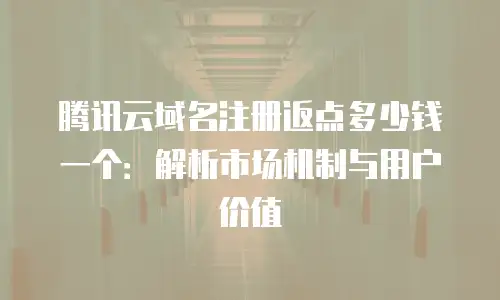 腾讯云域名注册返点多少钱一个：解析市场机制与用户价值