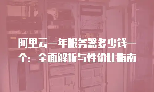 阿里云一年服务器多少钱一个：全面解析与性价比指南
