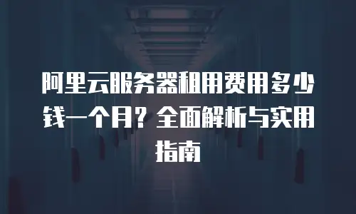阿里云服务器租用费用多少钱一个月？全面解析与实用指南