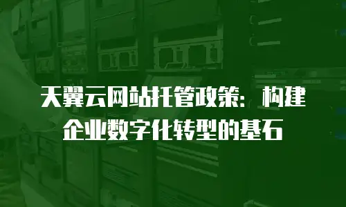 天翼云网站托管政策：构建企业数字化转型的基石