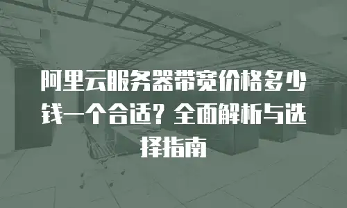 阿里云服务器带宽价格多少钱一个合适？全面解析与选择指南