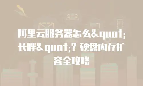 阿里云服务器怎么