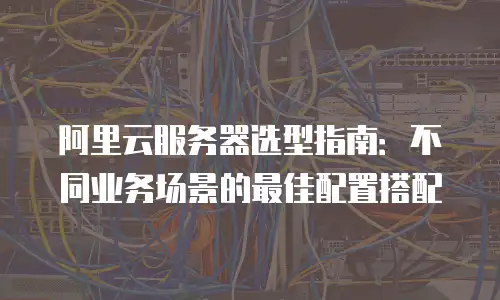 阿里云服务器选型指南：不同业务场景的最佳配置搭配