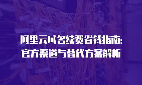 阿里云域名续费省钱指南：官方渠道与替代方案解析