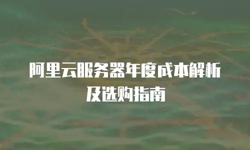 阿里云服务器年度成本解析及选购指南