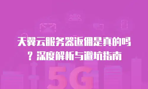 天翼云服务器返佣是真的吗？深度解析与避坑指南