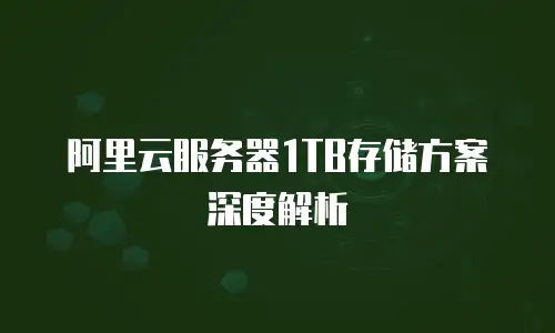 阿里云服务器1TB存储方案深度解析