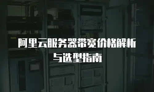 阿里云服务器带宽价格解析与选型指南