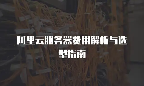 阿里云服务器费用解析与选型指南