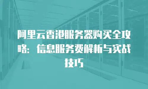 阿里云香港服务器购买全攻略：信息服务费解析与实战技巧
