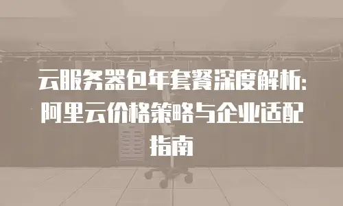 云服务器包年套餐深度解析：阿里云价格策略与企业适配指南