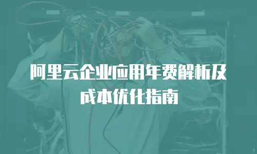 阿里云企业应用年费解析及成本优化指南