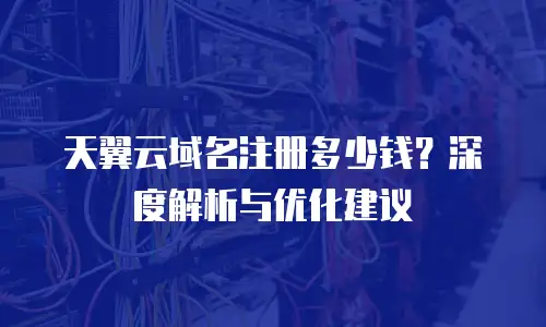 天翼云域名注册多少钱？深度解析与优化建议