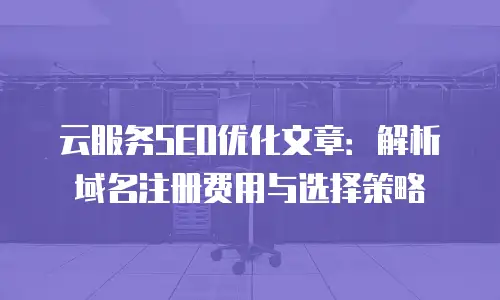 云服务SEO优化文章：解析域名注册费用与选择策略