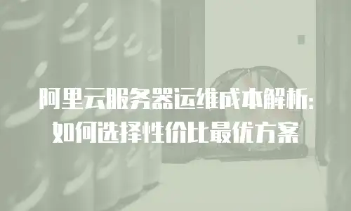 阿里云服务器运维成本解析：如何选择性价比最优方案