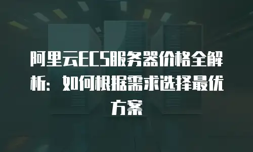 阿里云ECS服务器价格全解析：如何根据需求选择最优方案