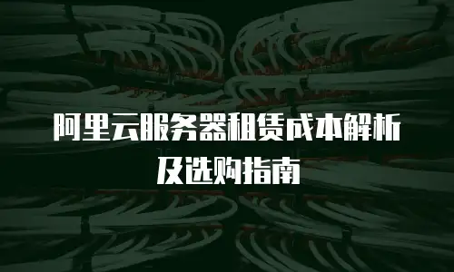 阿里云服务器租赁成本解析及选购指南