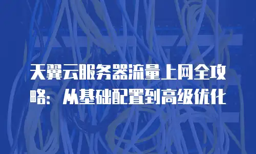 天翼云服务器流量上网全攻略：从基础配置到高级优化