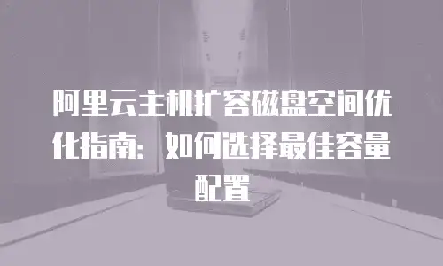 阿里云主机扩容磁盘空间优化指南：如何选择最佳容量配置