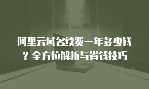 阿里云域名续费一年多少钱？全方位解析与省钱技巧
