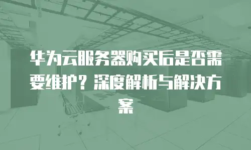 华为云服务器购买后是否需要维护？深度解析与解决方案