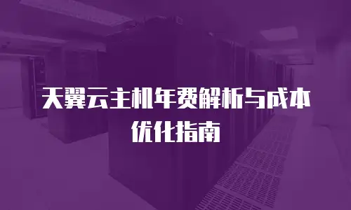 天翼云主机年费解析与成本优化指南