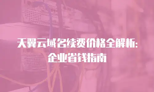 天翼云域名续费价格全解析：企业省钱指南