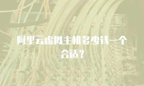 阿里云虚拟主机多少钱一个合适？
