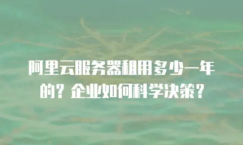 阿里云服务器租用多少一年的？企业如何科学决策？